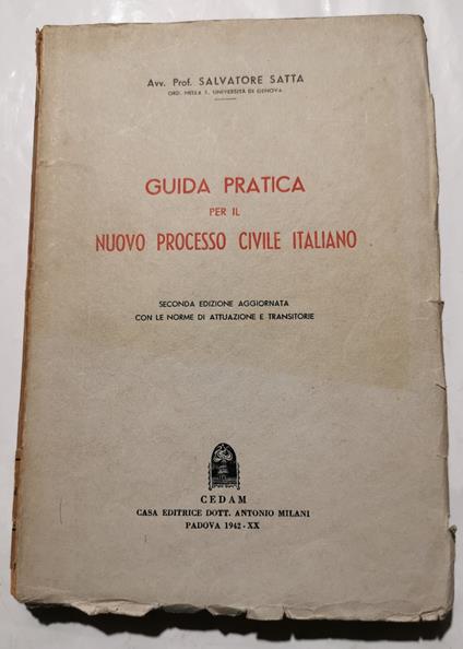 Guida pratica per il nuovo Processo Civile Italiano - Salvatore Satta - copertina