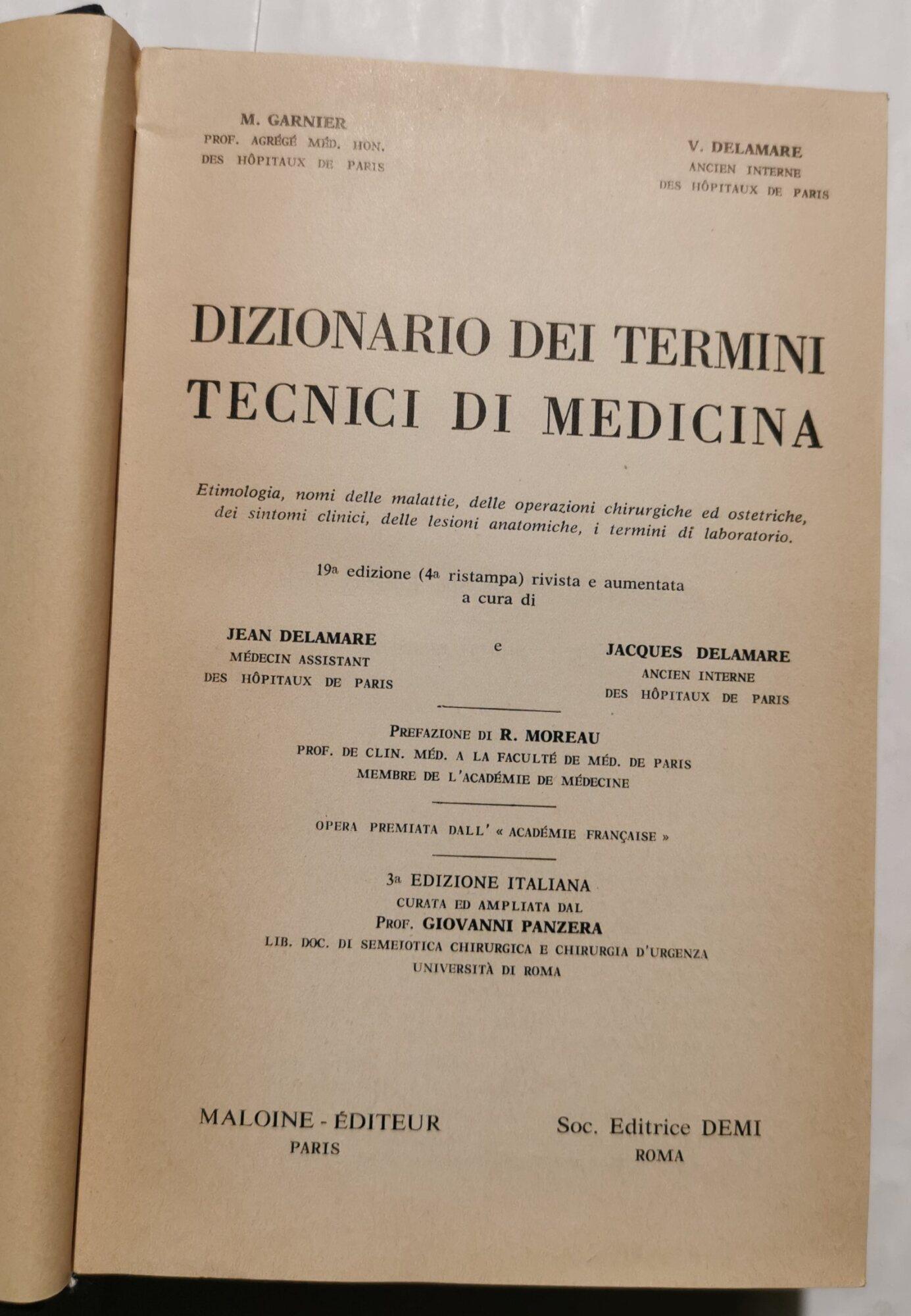 Dizionario dei termini tecnici di medicina