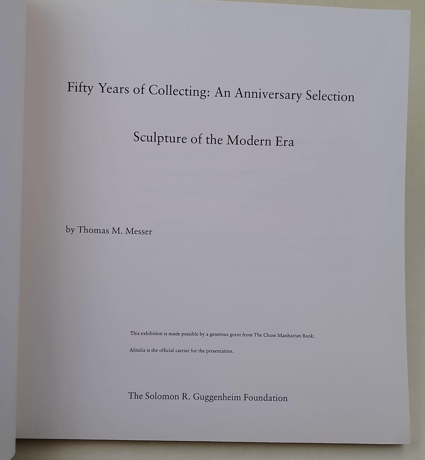 Fifty Years of collecting: An Anniversary Selection.Sculpture of the Modern Era