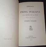Antologia della prosa italiana dal secolo XIV al XVIII