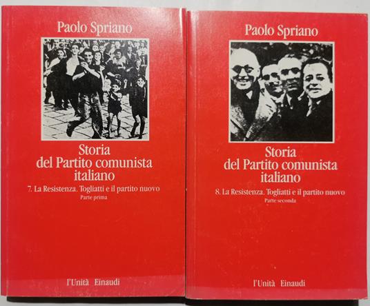 La Resistenza, Togliatti e il partito nuovo parte 1 e 2 - 2 Voll - Paolo Spriano - copertina
