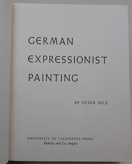 German Expressionist Painting - Peter Selz - copertina