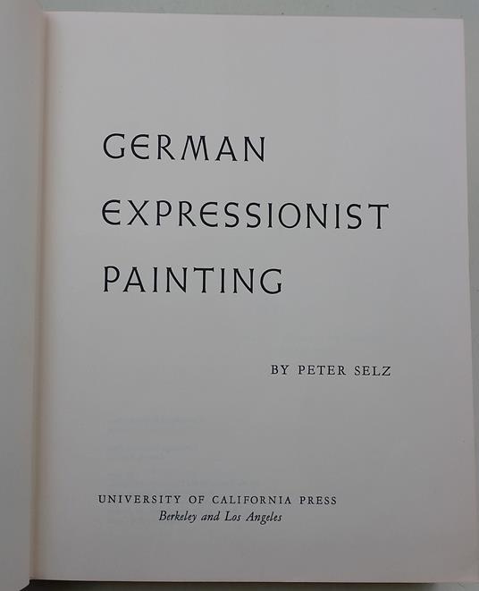 German Expressionist Painting - Peter Selz - copertina