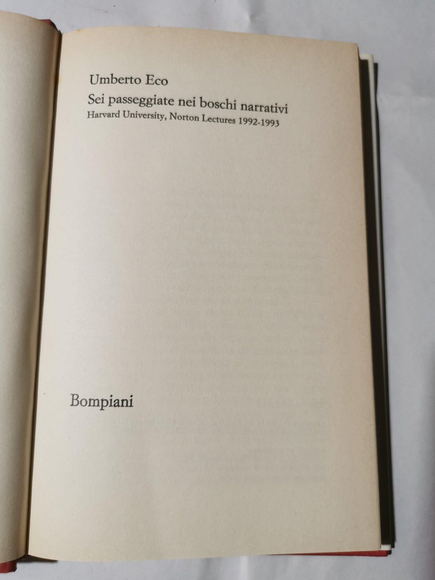 Sei passeggiate nei boschi narrativi