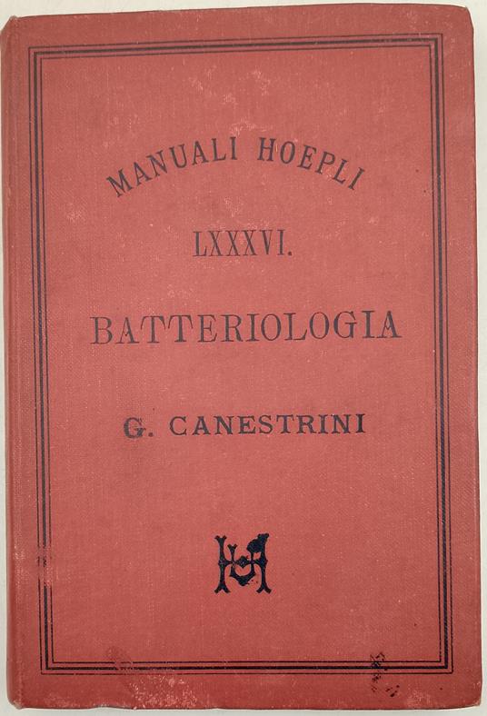 Batteriologia - G. Canestrini - copertina