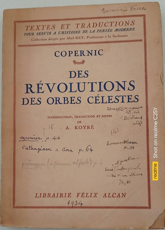 Des revolutions des orbes celestes - Copernic - copertina