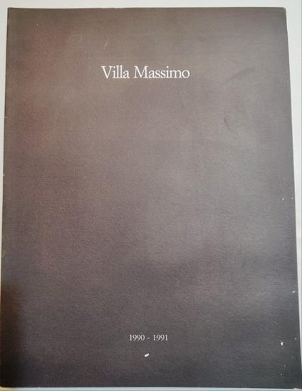 Villa Massimo 1990- 1991 - copertina