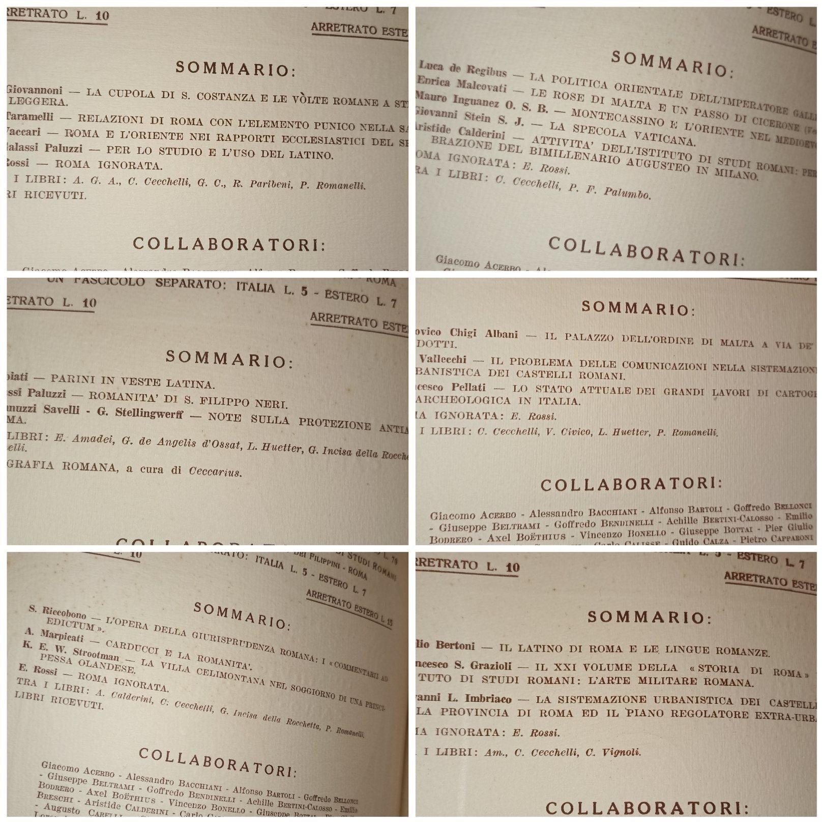 Roma Rivista di studi e di vita romana 1936 -12 numeri annata completa