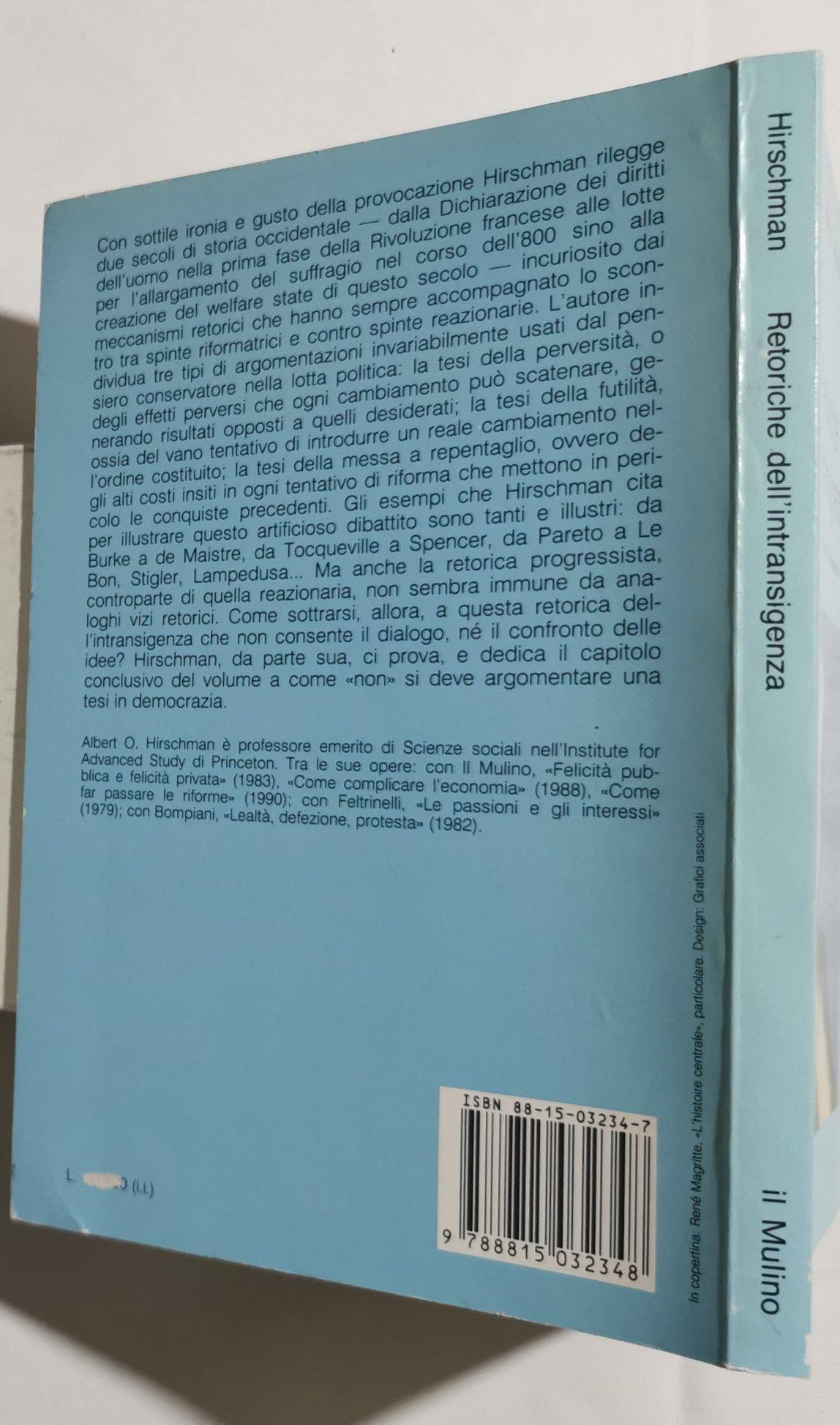 Retoriche dell'intransigenza -Perversità, futilità, messa a repentaglio