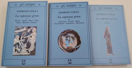 La sapienza greca-3 voll - Giorgio Colli - copertina