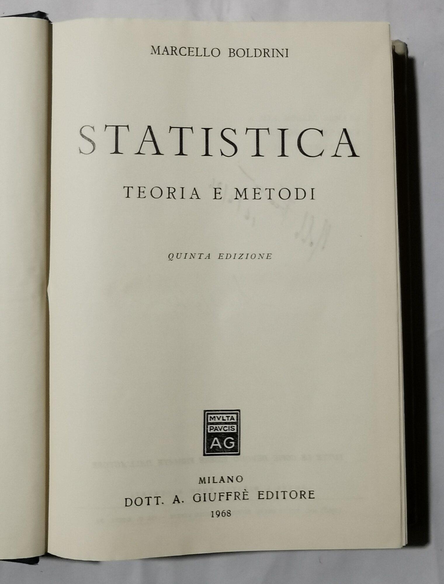 Statistica - Teoria e metodi