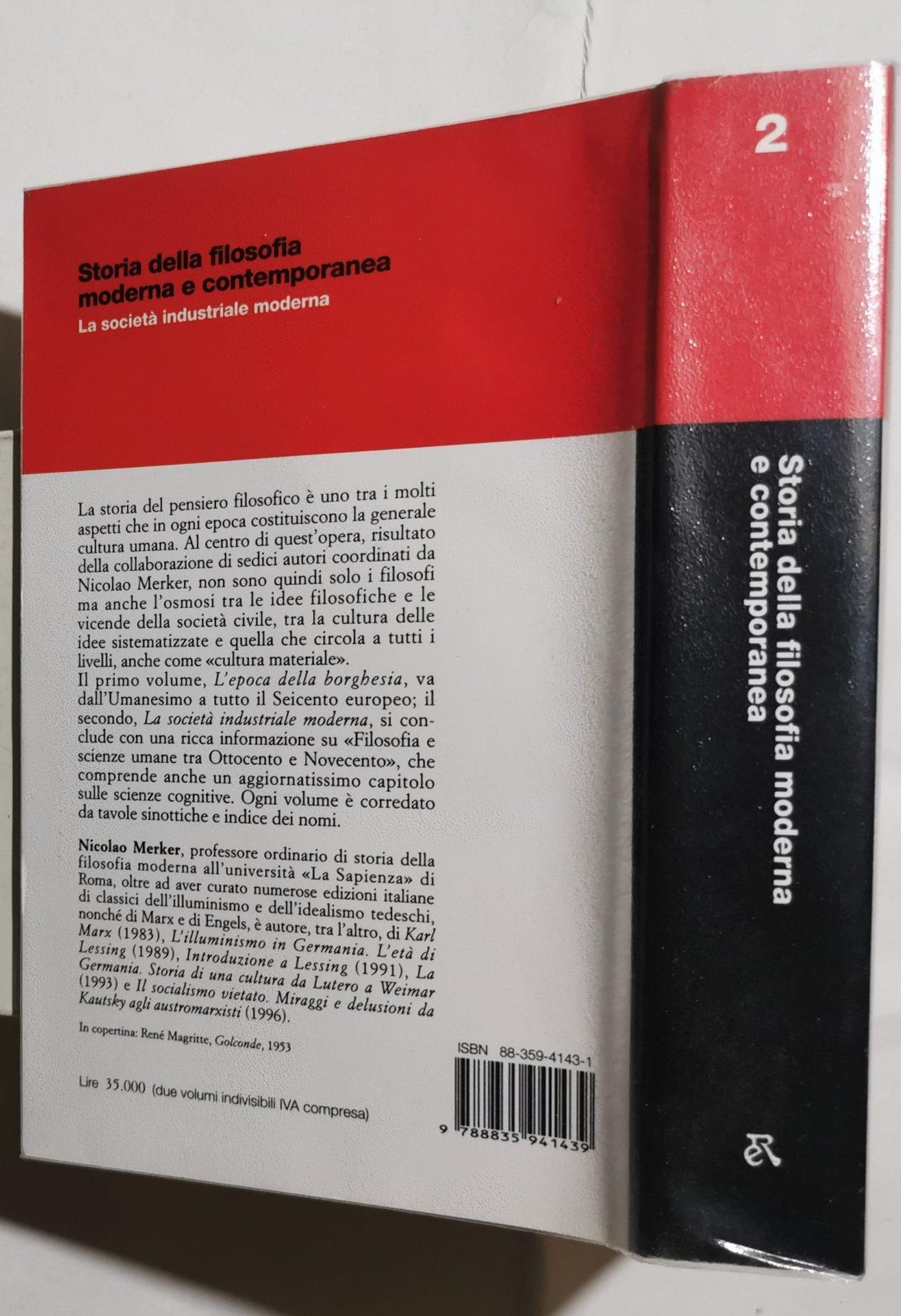 Storia della filosofia moderna e contemporanea -Vol. 2: La societa industriale moderna