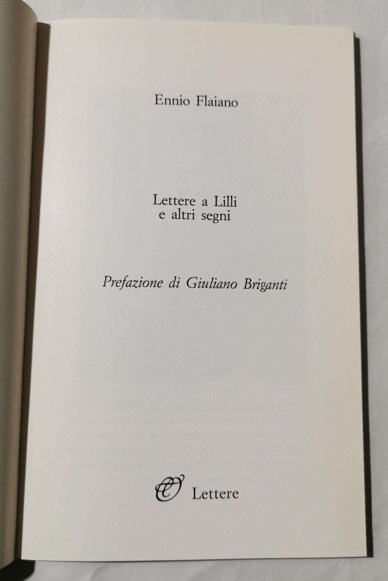 Lettere a Lilli e altri segni