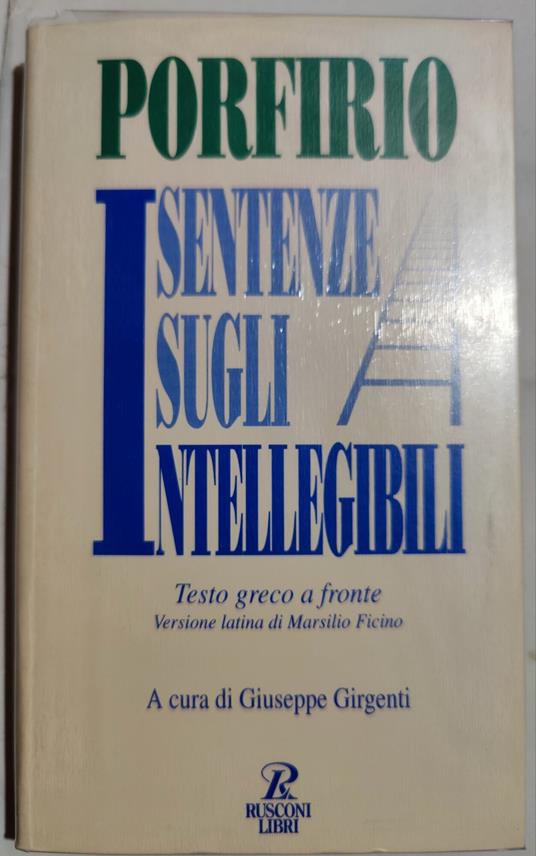 Sentenze sugli intellegibili - Porfirio - copertina