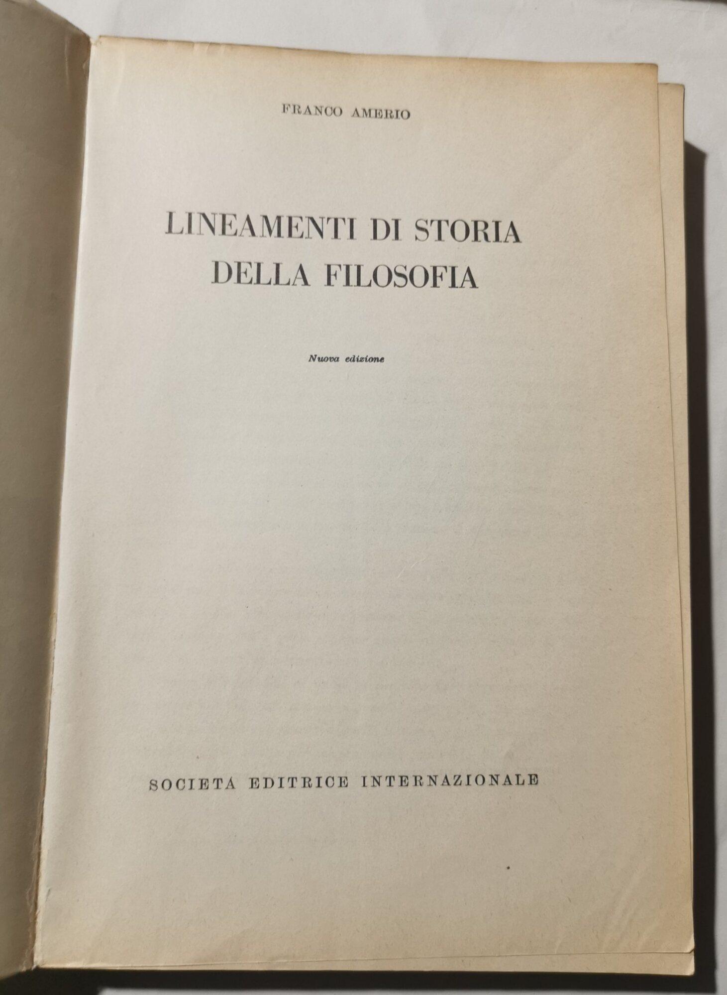Lineamenti di storia della filosofia
