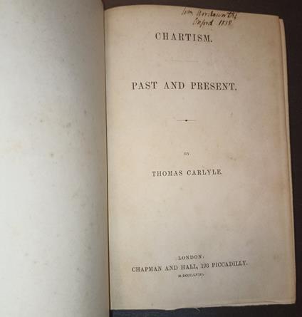 Chartism. Past and present - Thomas Carlyle - copertina