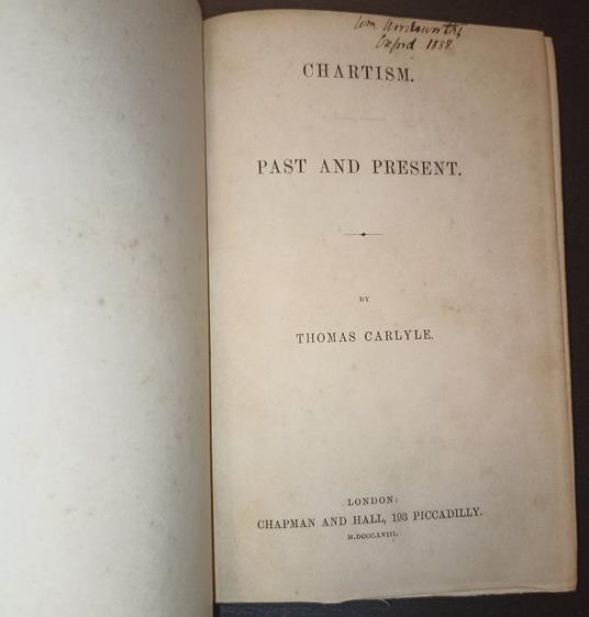Chartism. Past and present - Thomas Carlyle - copertina