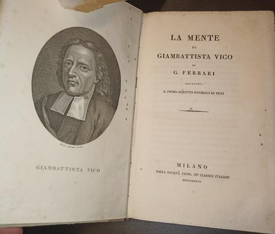 La mente di Giambattista Vico - G. Ferrari - copertina