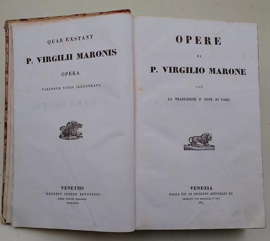Opere- con la traduzione e note di varii - copertina