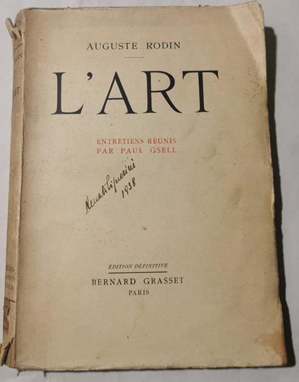 L' Art - Entretiens reunis par Paul Gsell - Auguste Rodin - copertina