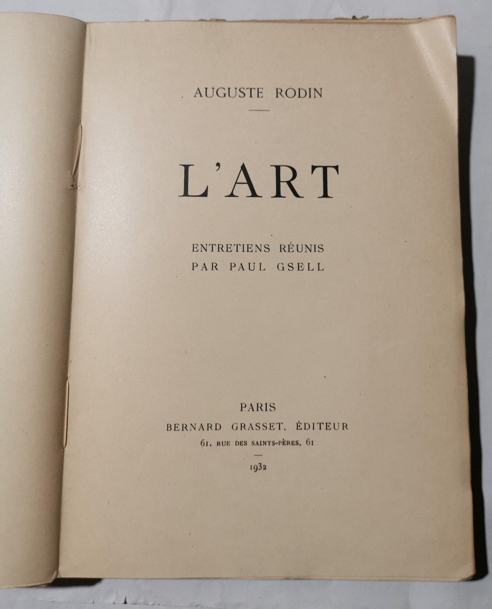 L' Art - Entretiens reunis par Paul Gsell