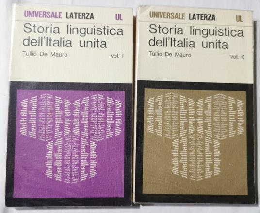 Storia linguistica dell'Italia unita - 2 Voll - Tullio De Mauro - copertina
