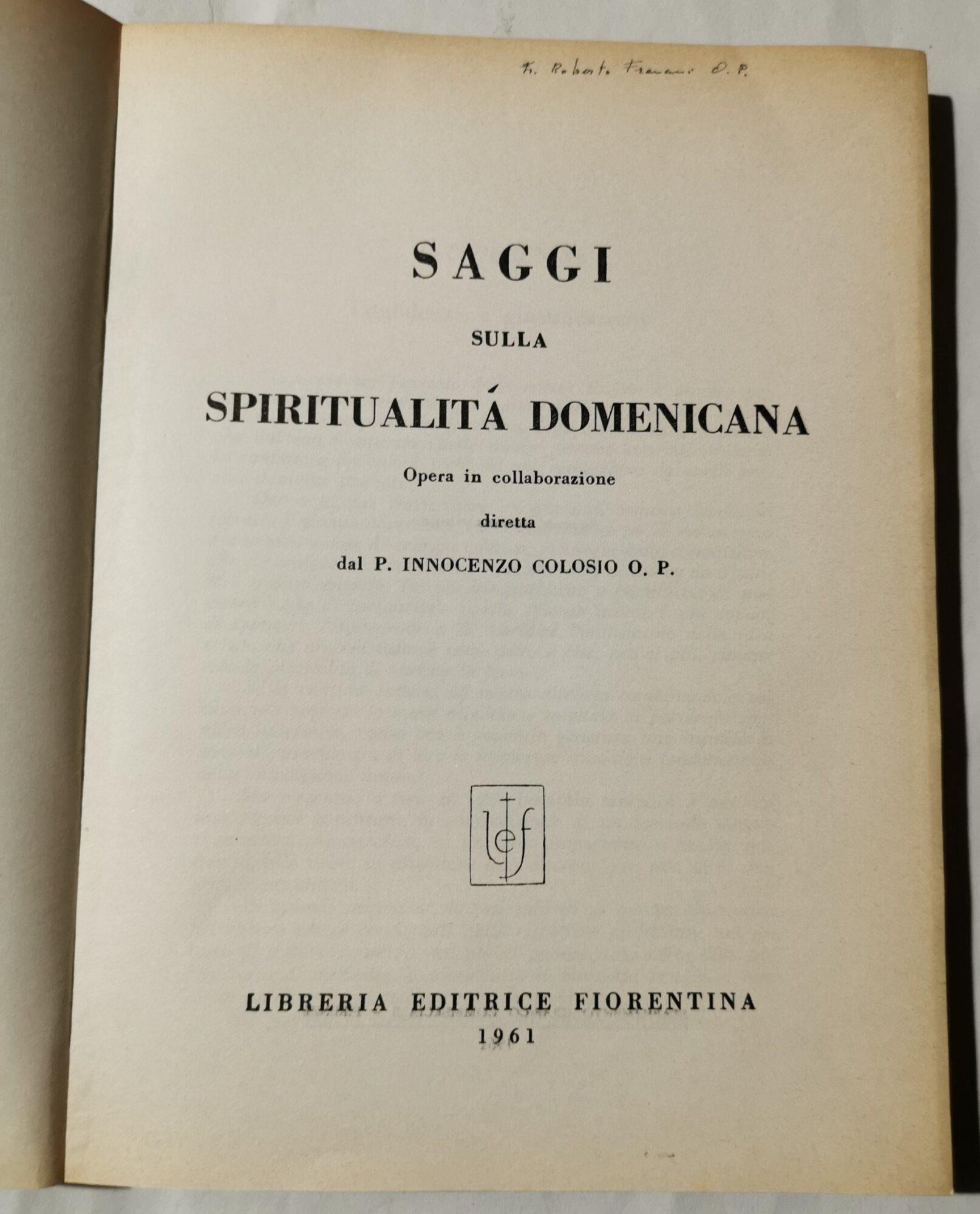Saggi sulla spiritualita' domenicana