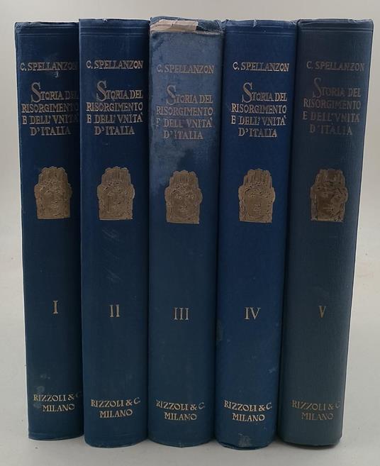 Storia del Risorgimento e dell'Unita' d'Italia- 5 voll - Cesare Spellanzon - copertina