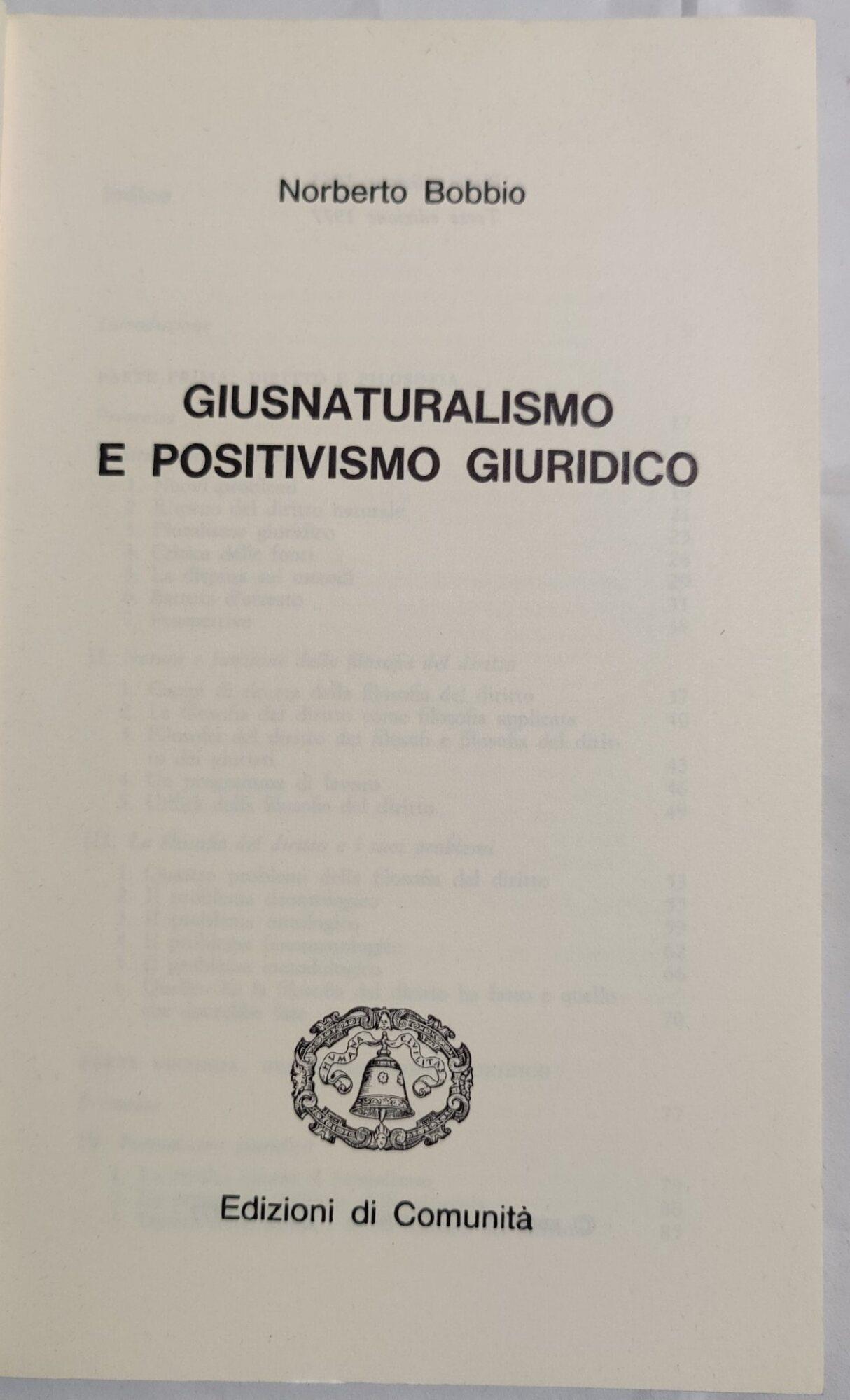 Giusnaturalismo e positivismo giuridico