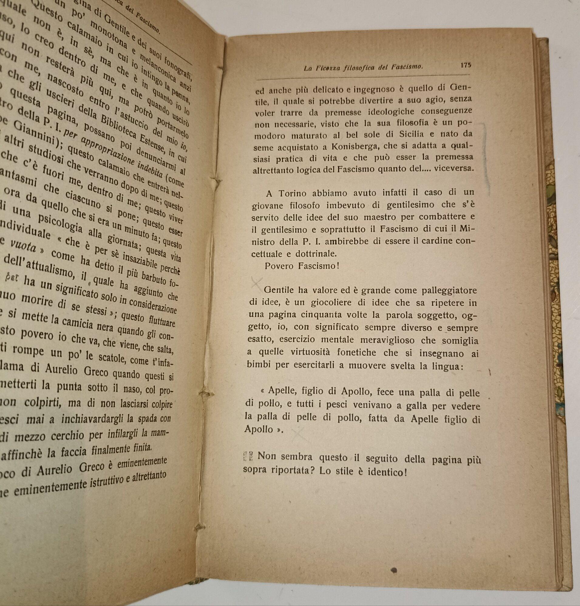 La ficozza filosofica del Fascismo e la Marcia sulla Leonardo
