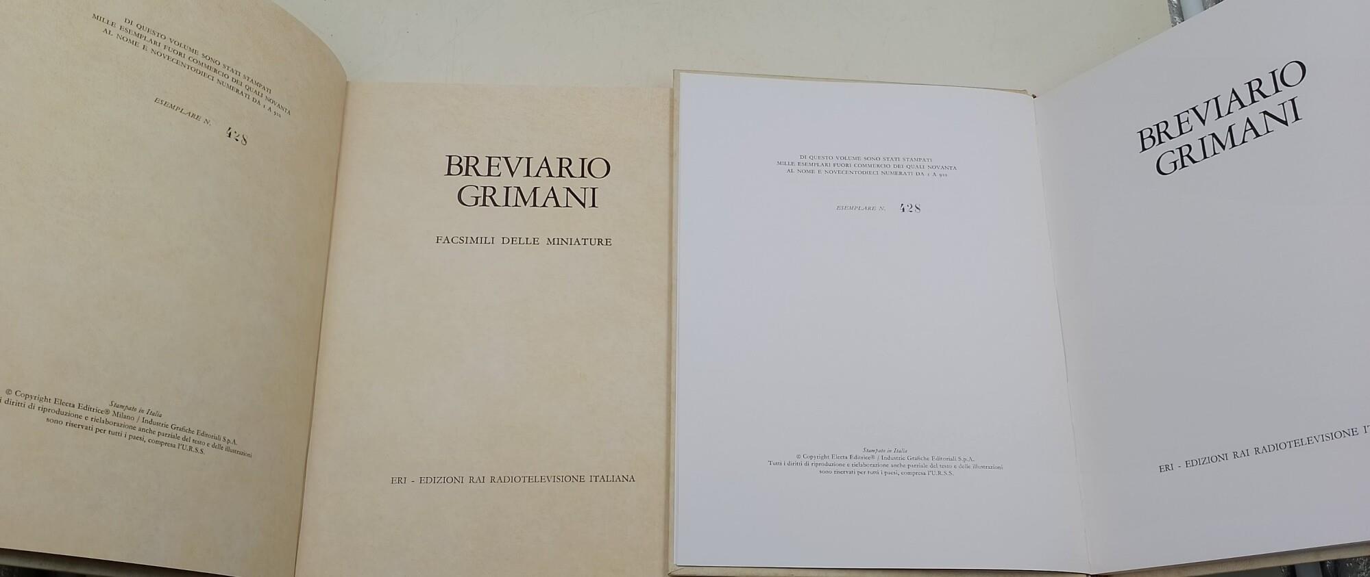 Breviario Grimani-facsimili delle miniature- 2 voll