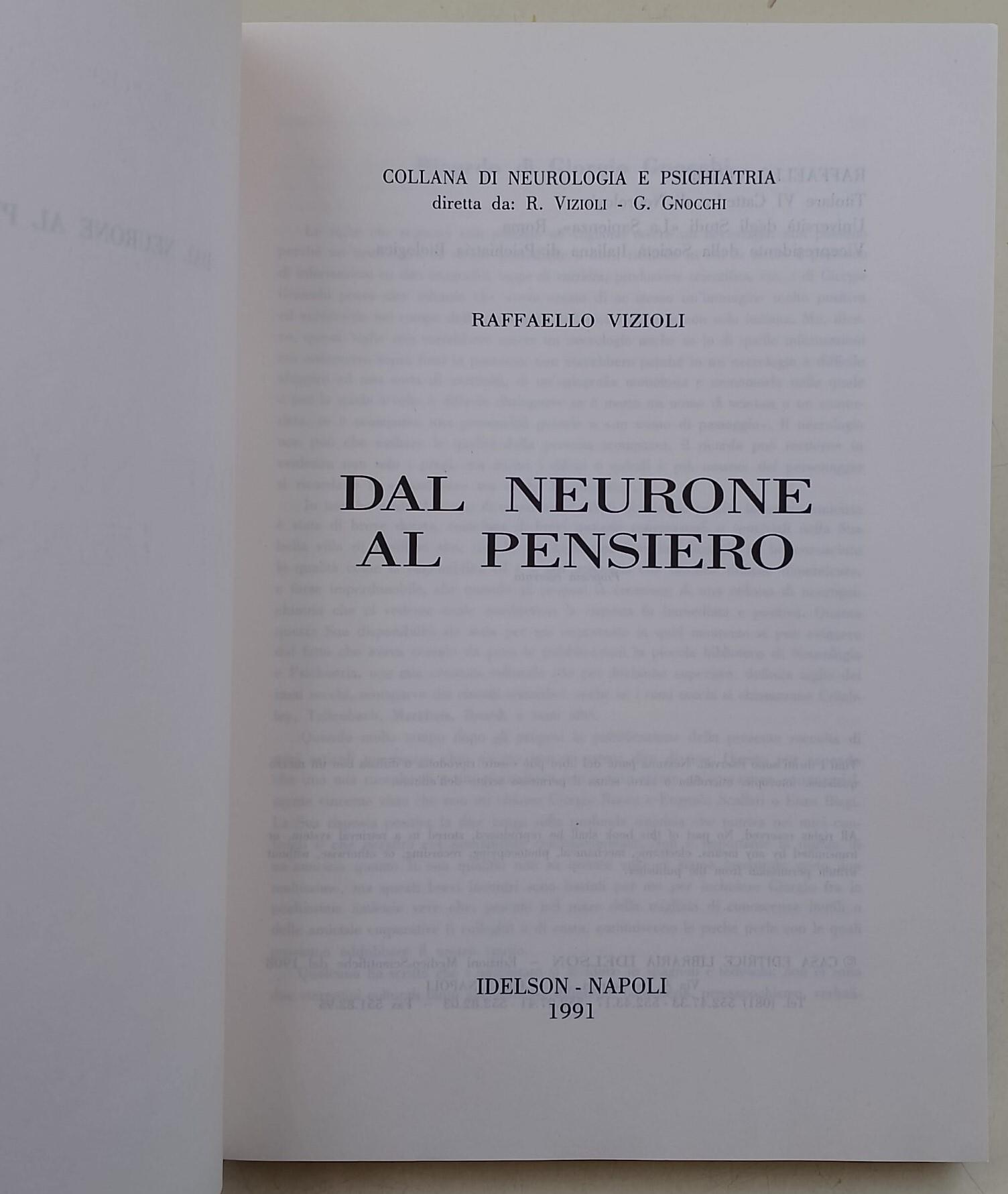 Dal neurone al pensiero
