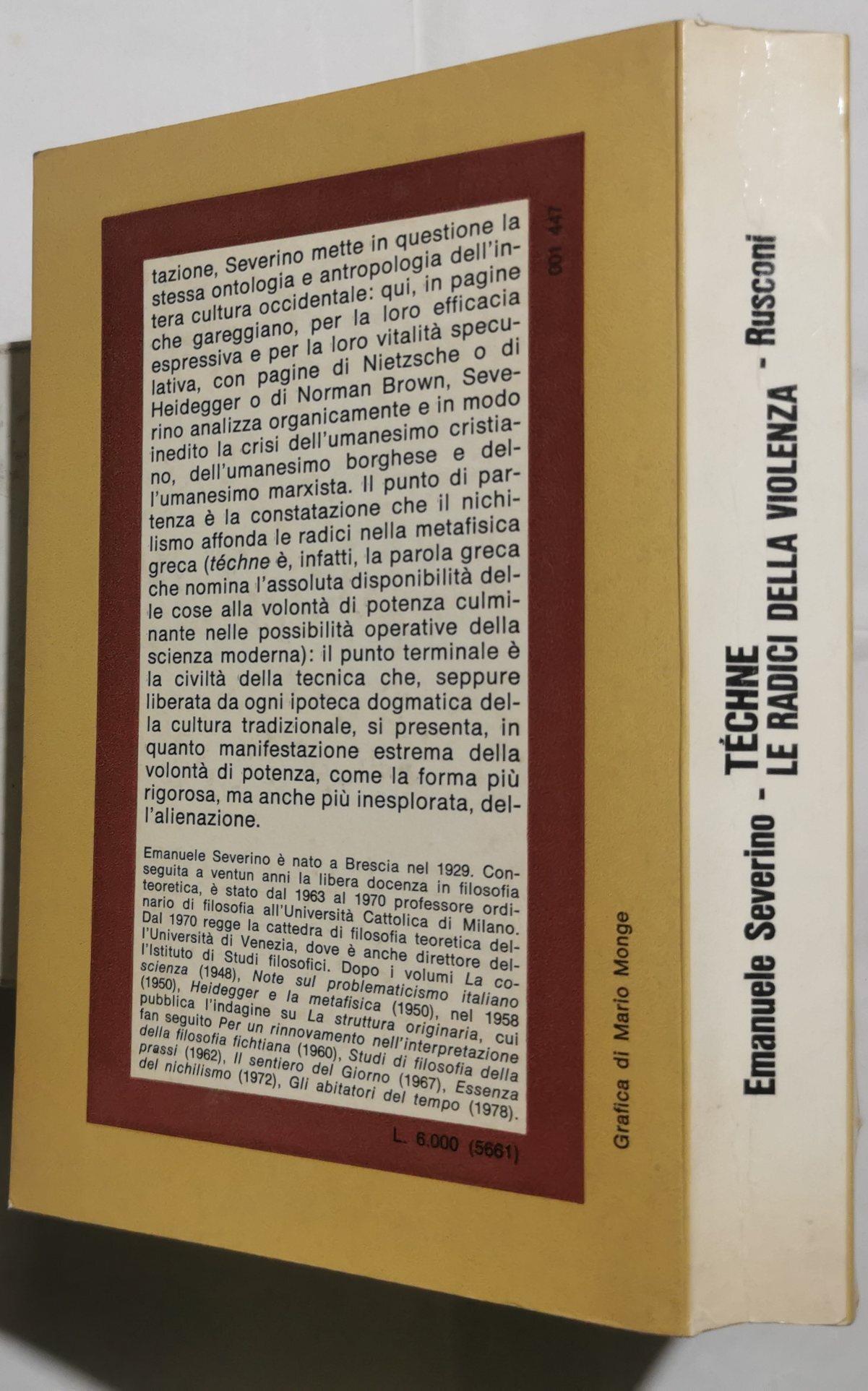 Techne -le radici della violenza