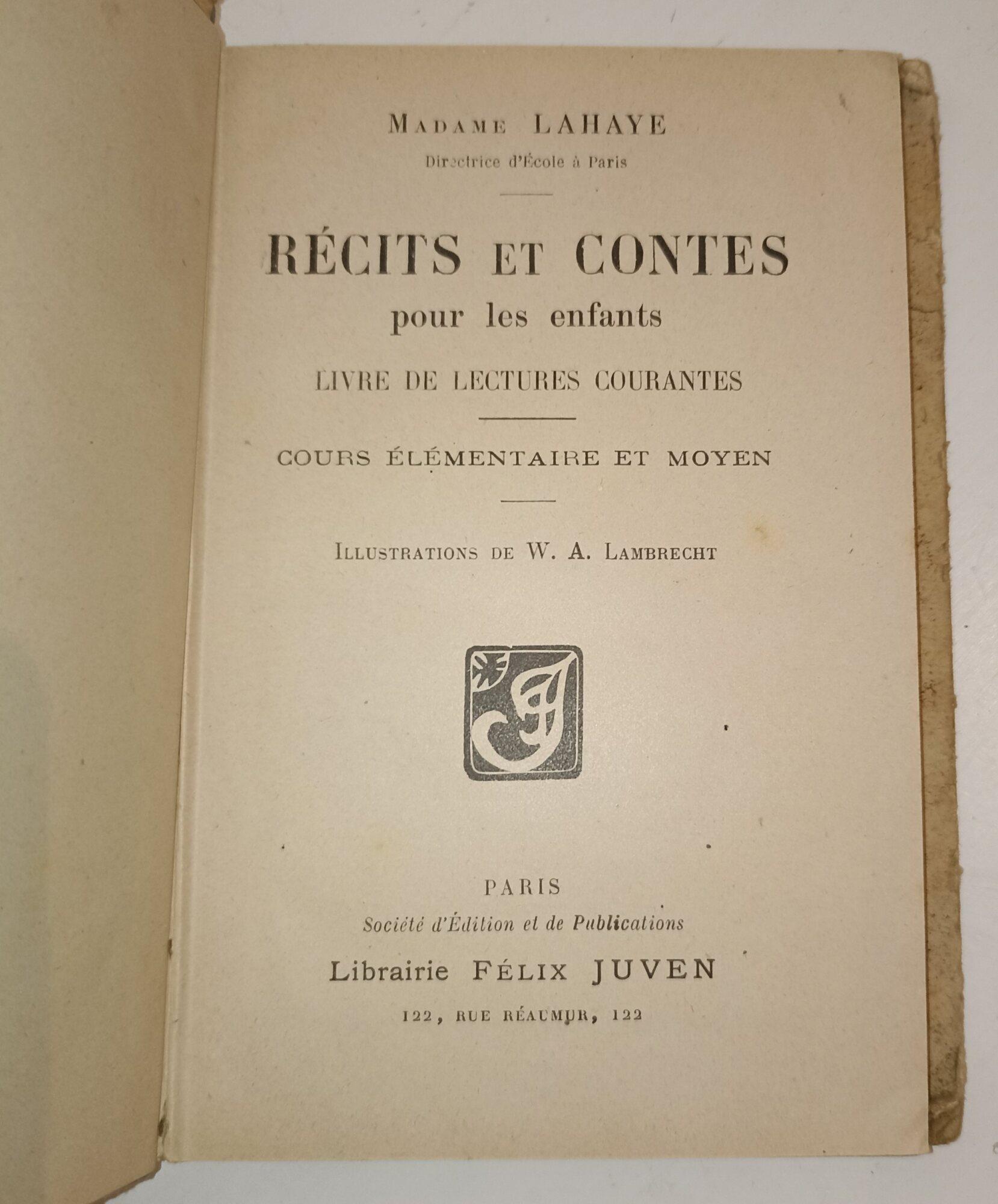 Récits et contes pour les enfants livre de lectures