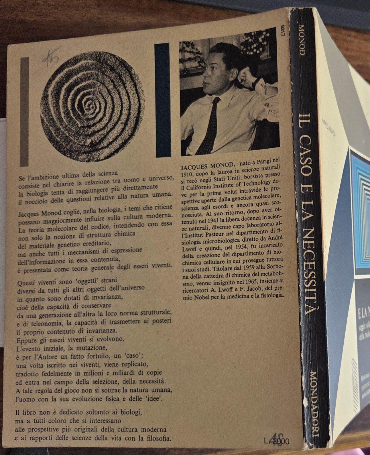 Il caso e la necessità- Saggio sulla filosofia naturale della biologia contemporanea