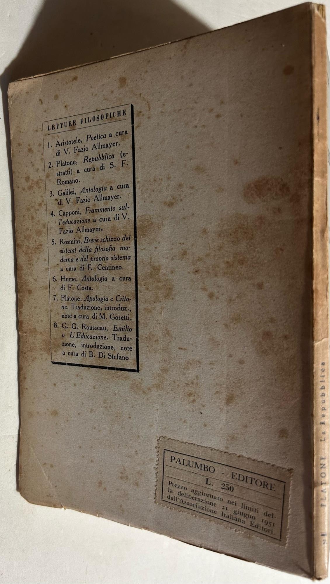 La Repubblica - estratti dai libri II, III, IV, V e libro VI