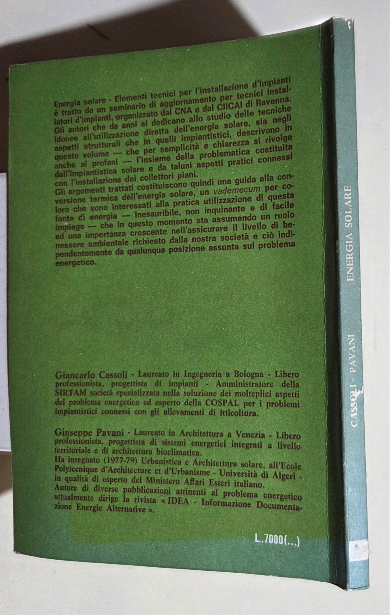 Energia solare - Elementi tecnici per l'istallazione degli impianti