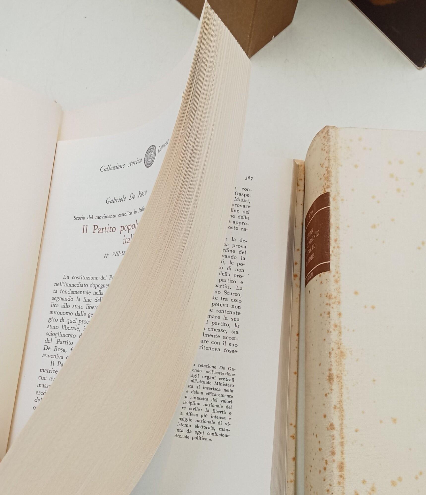 Storia del Movimento cattolico in Italia- 2 voll. Dalla Restaurazione all'età giuolittiana- Il Partito popolare