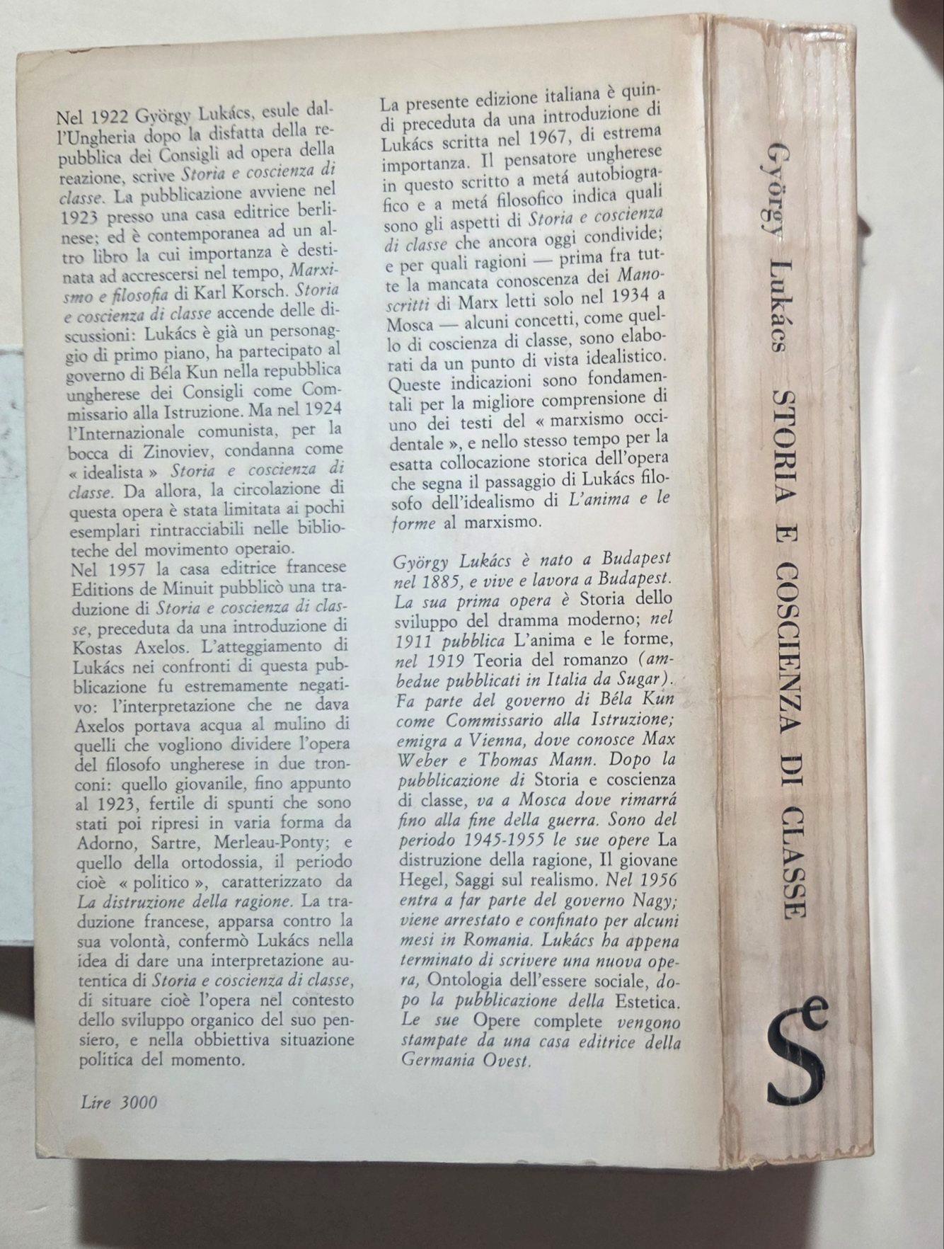 Storia e coscienza di classe