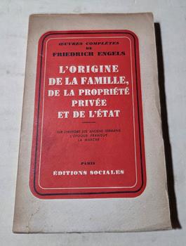 Libro L' origine de la famille, de la proprietè privee et de l'etat Friedrich Engels