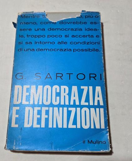 Democrazia e definizioni - Giovanni Sartori - copertina