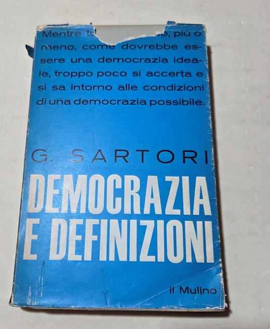 Democrazia e definizioni - Giovanni Sartori - copertina