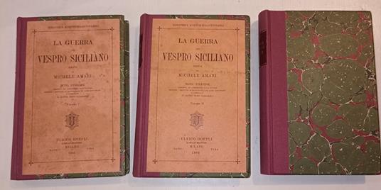 La guerra del vespro siciliano - 3 voll - Michele Amari - copertina