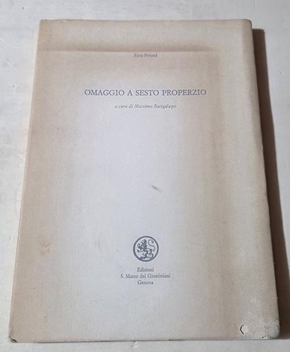 Omaggio a Sesto Properzio - Ezra Pound - copertina