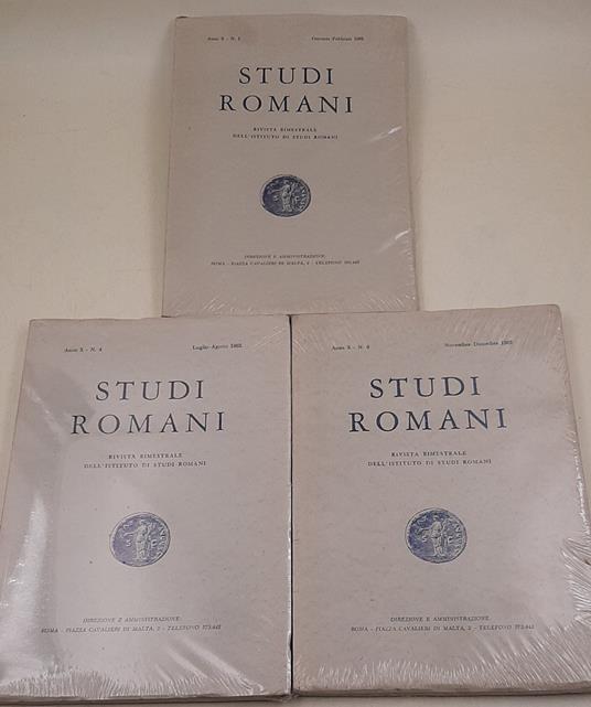 Studi Romani - Anno X nn. 1-4-6 - 3 Voll - copertina