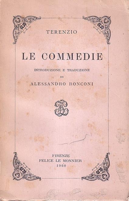 Le Commedie - P. Afro Terenzio - copertina