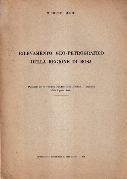 Rilevamento geo-petrografico della regione di Bosa - copertina