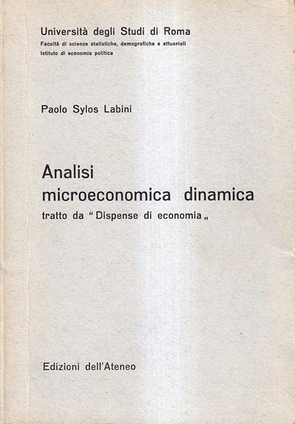 Analisi microeconomica dinamica - Paolo Sylos Labini - copertina