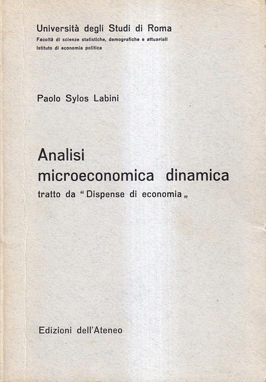 Analisi microeconomica dinamica - Paolo Sylos Labini - copertina