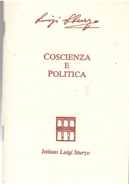 Coscienza e Politica - Luigi Sturzo - copertina